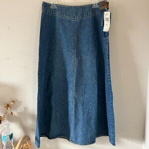 Ralph Lauren Jeans Co. Vintage Long Jean Skirt New Dead Stock size 12
